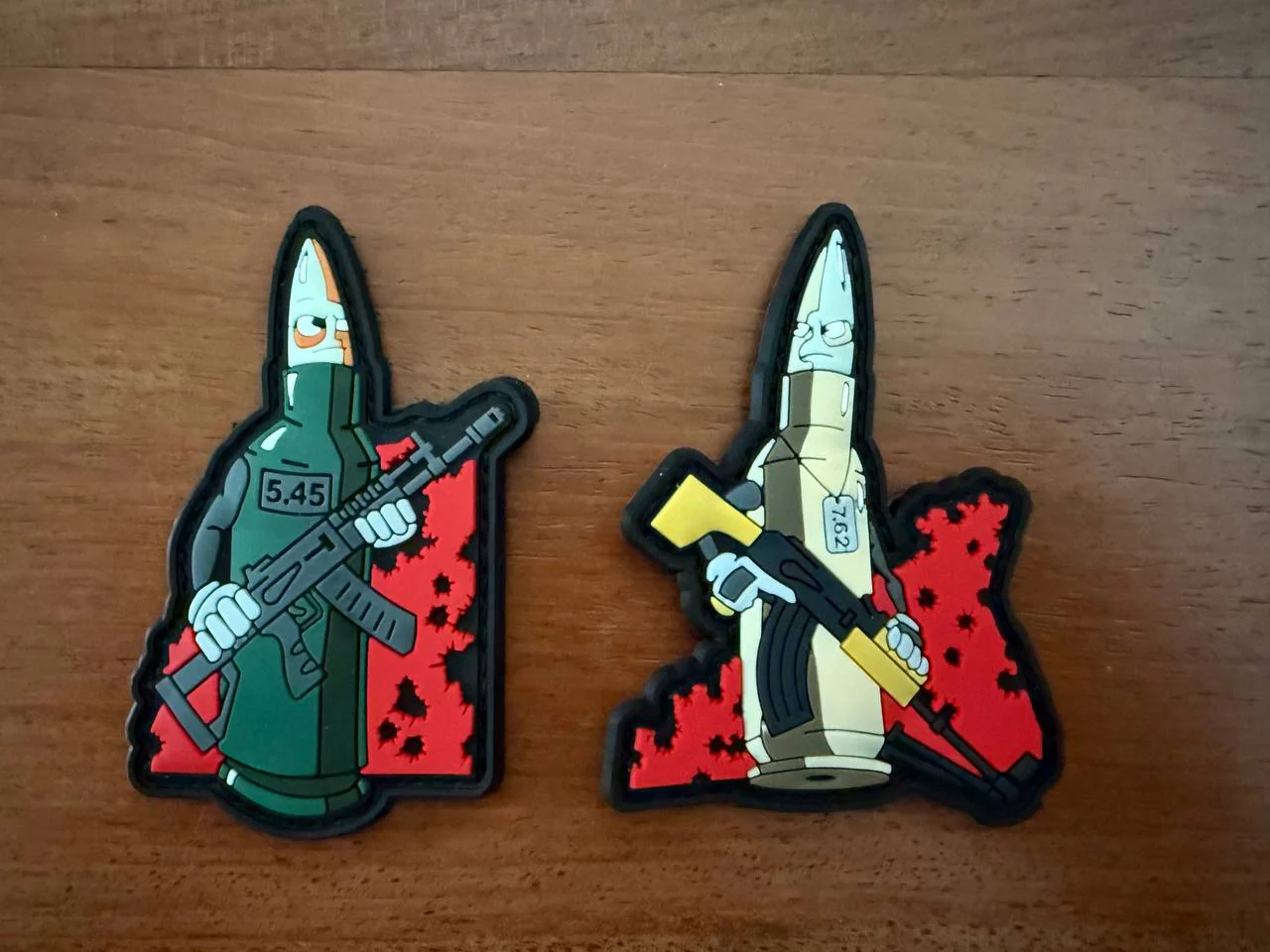 Russian 5.45 and 7.62 Bullet - Set of 2 Military Patches - Bundle