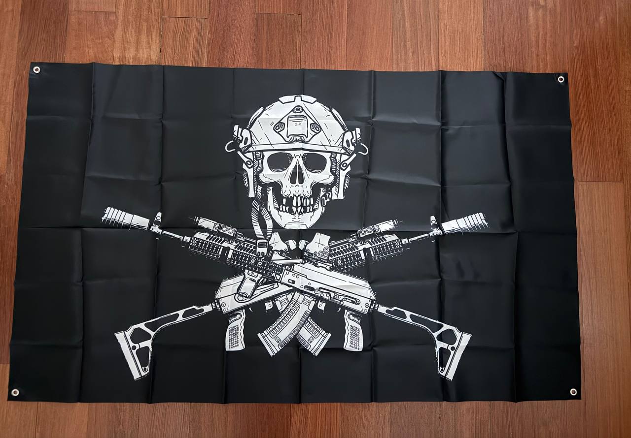 Russian Tactical "Jolly Roger" Flag - 150x90cm