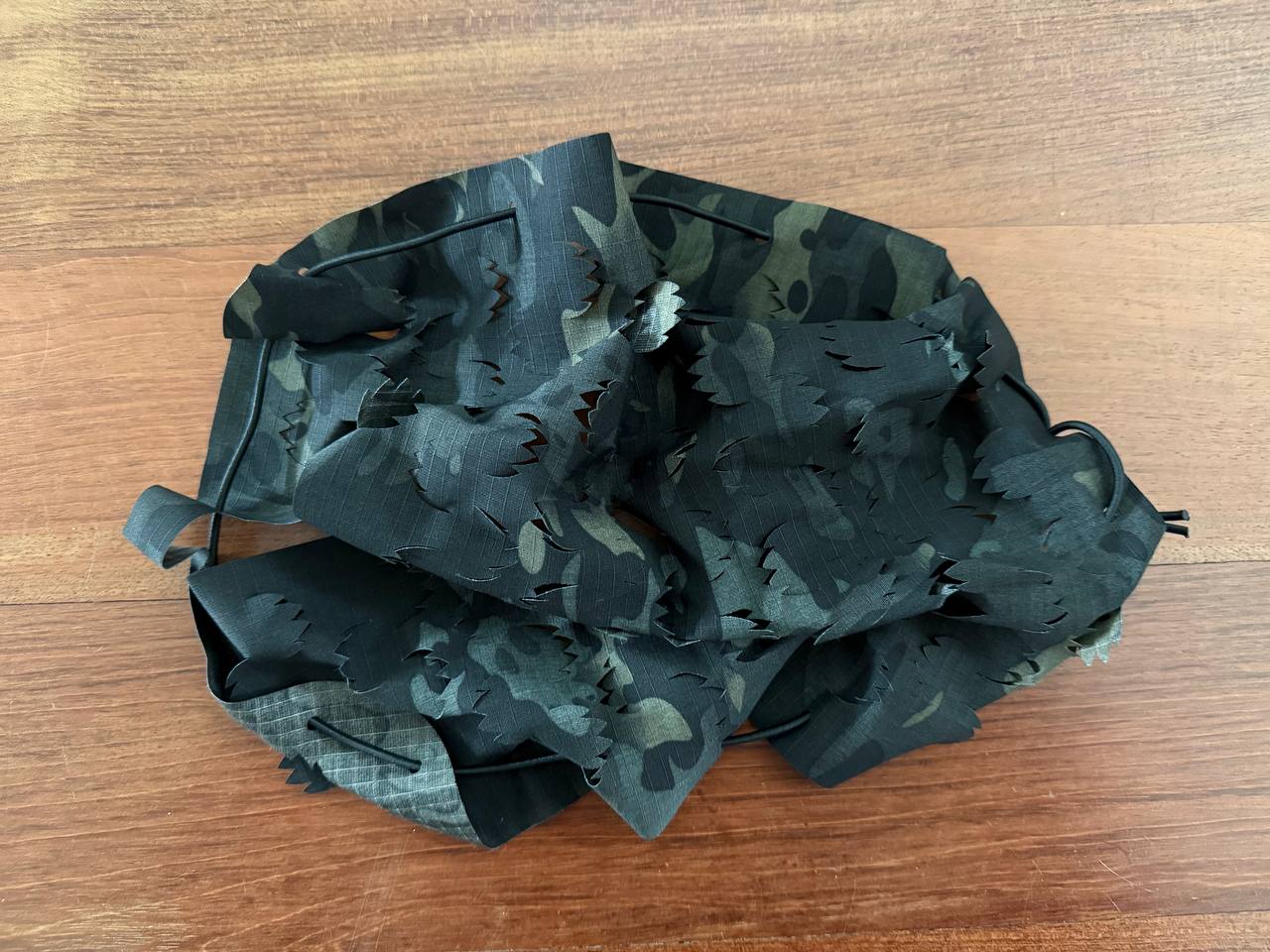 Russian Black Multicam Leaf Helmet Cover