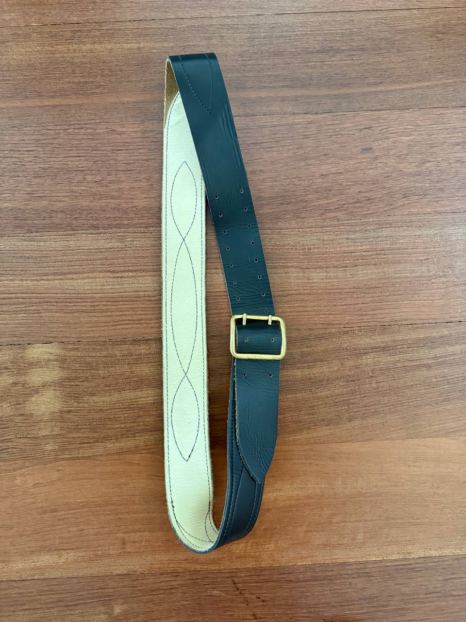 Russian Military Officer's Belt – Natural Leather with Brass Buckle