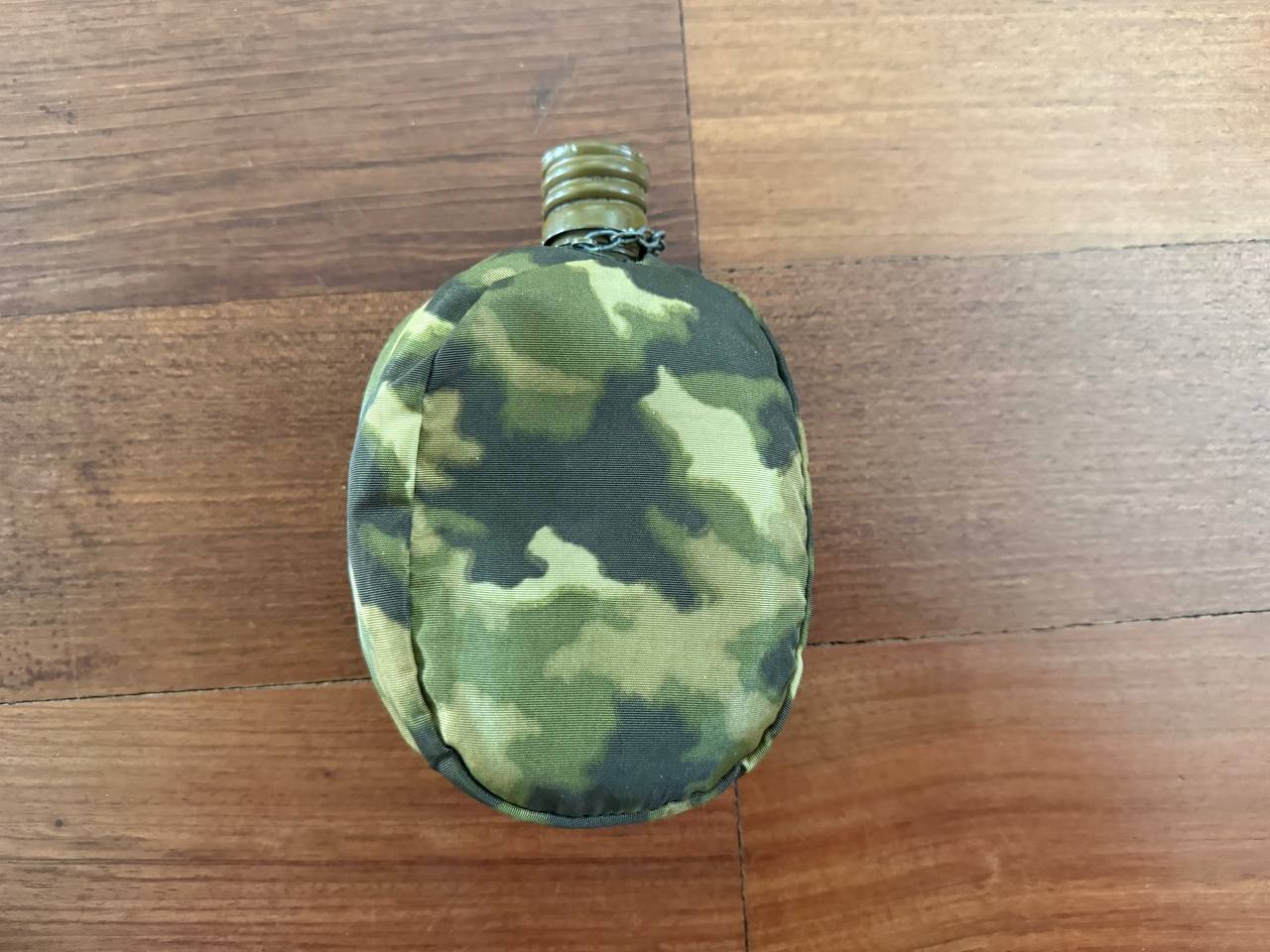 Russian Soviet Army Aluminum Water Flask (Canteen) with Camo Cover - Image 2